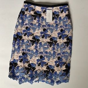 Lucy Paris floral embroidered lace skirt | Large